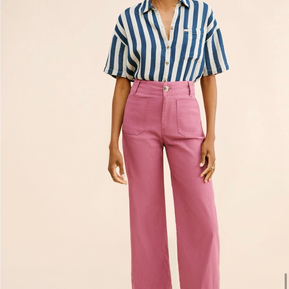 Colette Wide Leg Cropped Pants Magic Fabric Size 28 - Like New